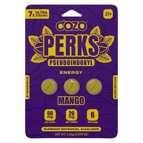 Dozo Perks 7-Hydroxymitragynine Pseudoindoxyl 20Mg 3Ct/Pk