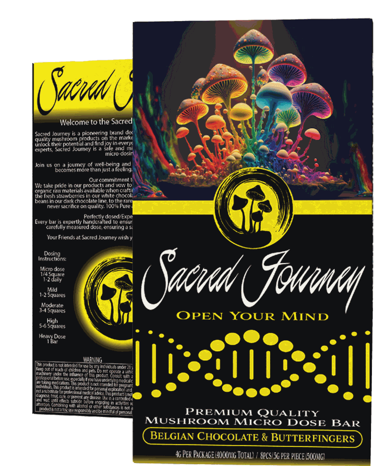 Sacred Journey Mushroom Chocolate Bar 4000Mg 8Pc/Bar