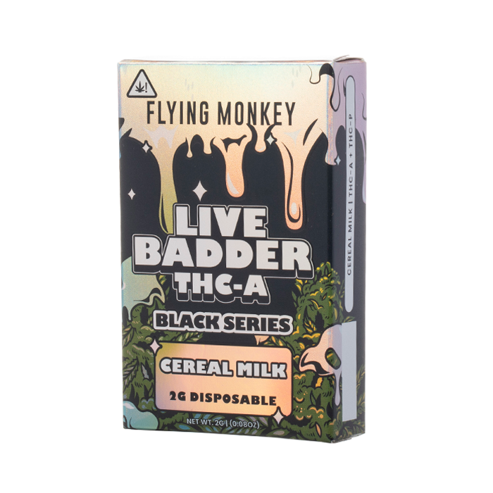 FLYING MONKEY LIVE BADDER THCA BLACK SERIES DISPOSABLE 2G