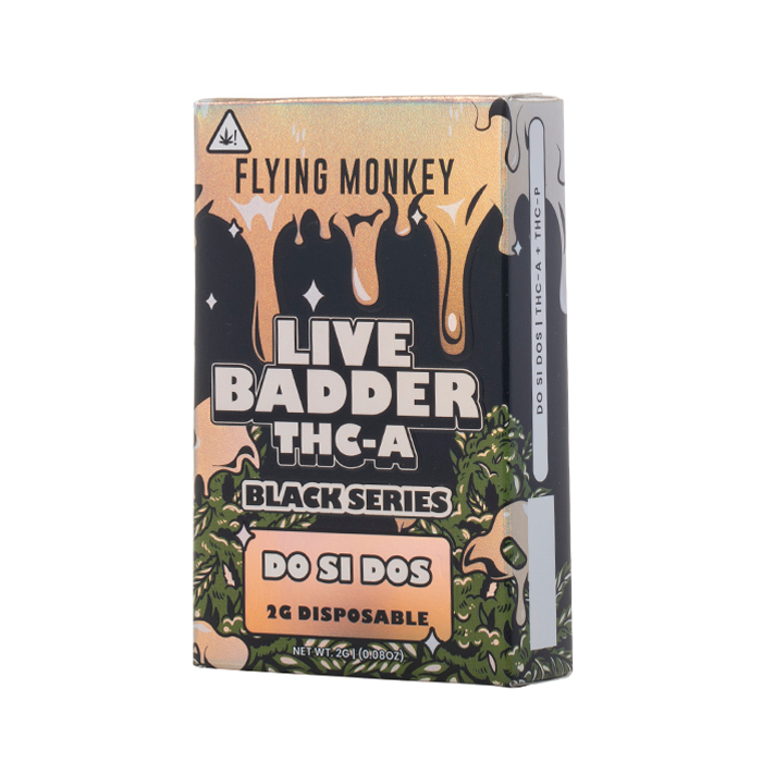 FLYING MONKEY LIVE BADDER THCA BLACK SERIES DISPOSABLE 2G