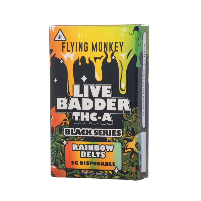 FLYING MONKEY LIVE BADDER THCA BLACK SERIES DISPOSABLE 2G