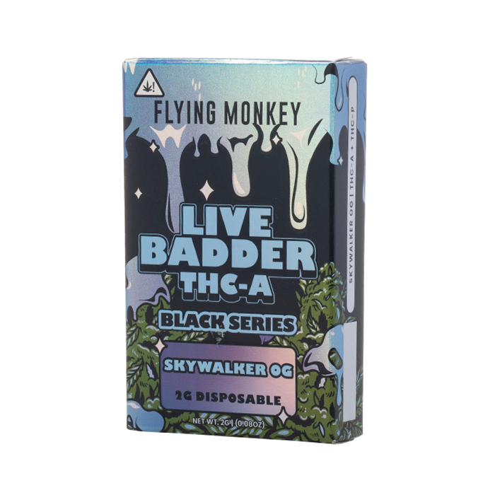 FLYING MONKEY LIVE BADDER THCA BLACK SERIES DISPOSABLE 2G