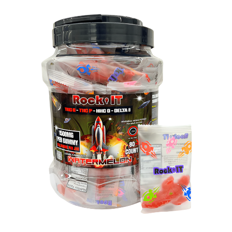 Rock It THC Gummies - 1500mg D8, THC - B, THC - P & HHC - O Infused Price in Houston