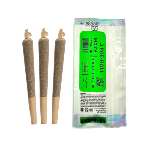 Underdogs THCA+THCP+D8 3pk Pre - rolls Price in Houston