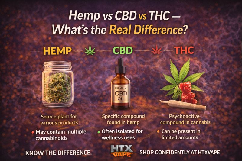 Hemp vs CBD vs THC — What’s the Real Difference?