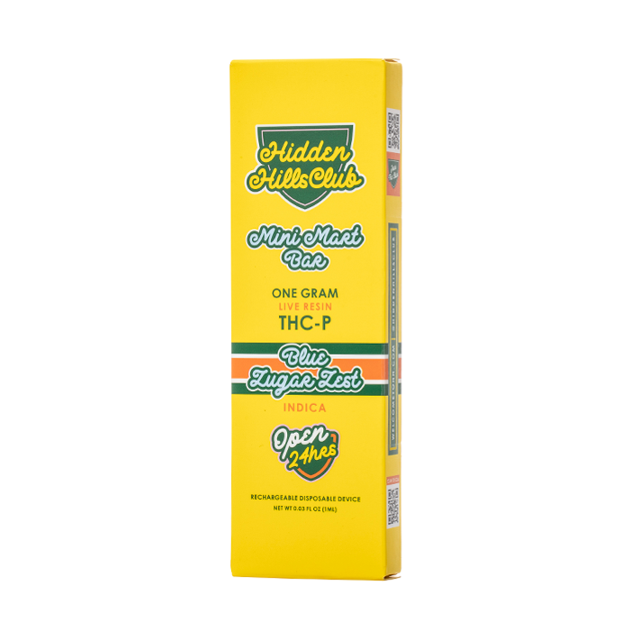HIDDEN HILLS MINI MART LIVE RESIN BAR THC-P DISPOSABLE 1G