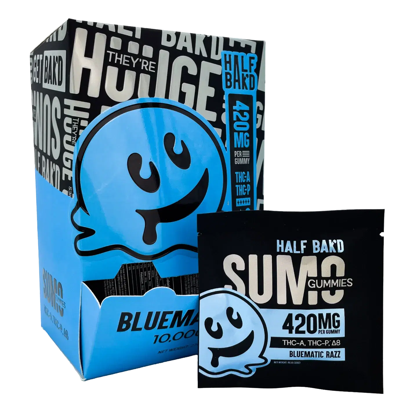 Half Bak'D Sumo Gummies (D9 Thc-A Thc-P) 420G Per Gummy 2Pc/Pk 30Ct/Bx