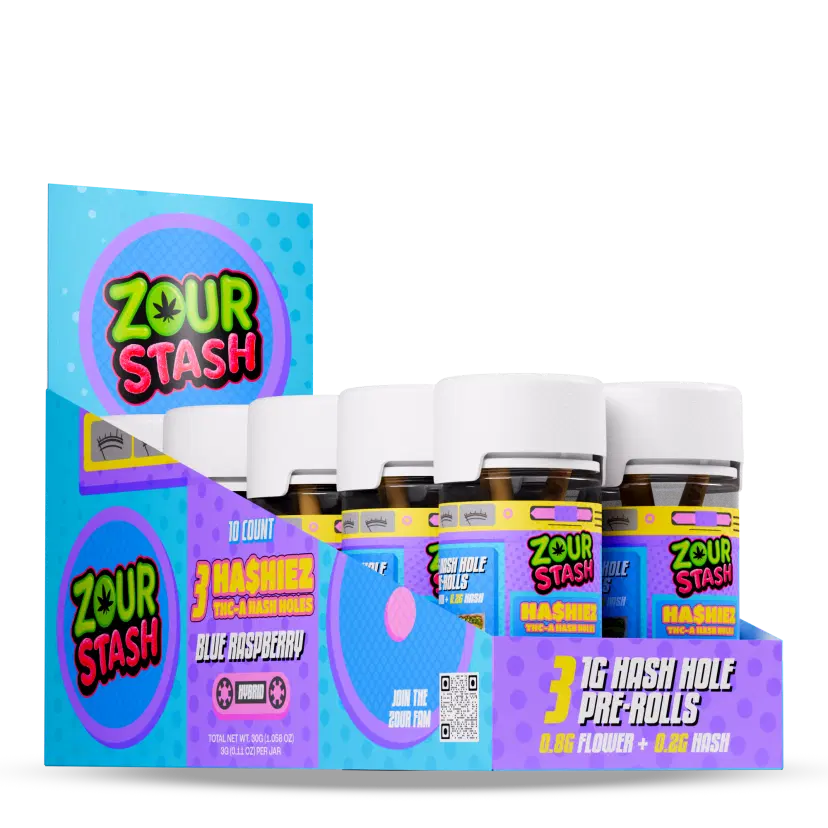 ZOUR STASH HASHIEZ THCP HASH HOLES 1G 3CT/PK