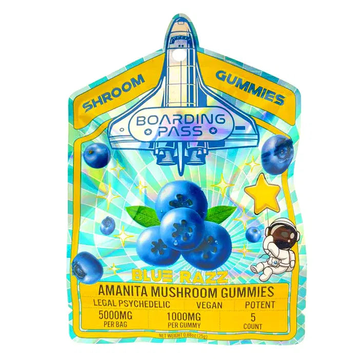 BOARDING PASS AMANITA MUSHROOM PSYCHEDELIC GUMMIES 5000MG 5CT