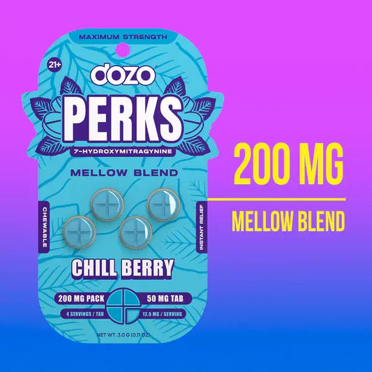 DOZO PERKS 7-HYDROXYMITRAGYNINE 50MG 4CT/PK