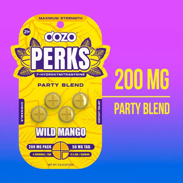 DOZO PERKS 7-HYDROXYMITRAGYNINE 50MG 4CT/PK