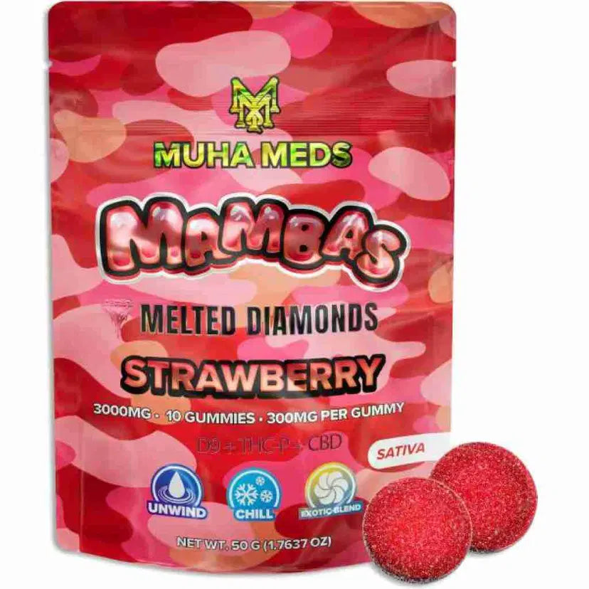 MUHA MEDS MAMBAS MELTED DIAMONDS GUMMIES 3000MG 10CT/PK