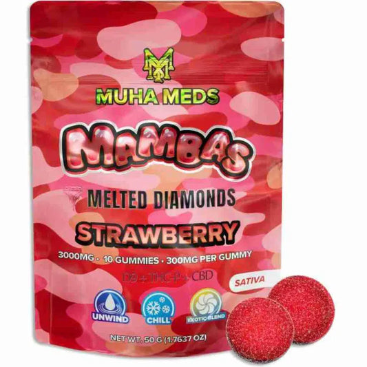 MUHA MEDS MAMBAS MELTED DIAMONDS GUMMIES 3000MG 10CT/PK