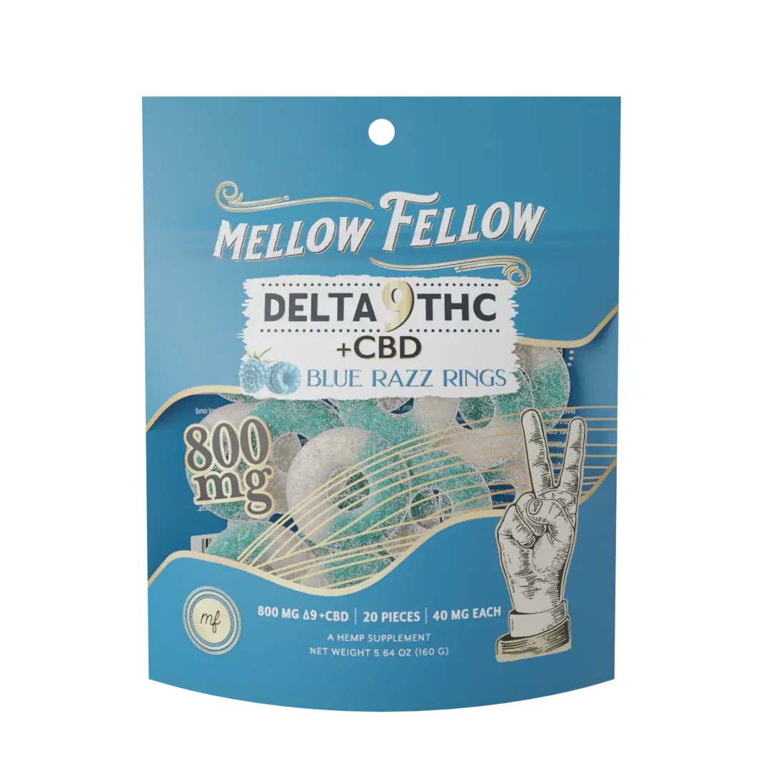 Mellow Fellow (D9/Thc/Cbd) 800Mg Edible Rings 20Pcs/Pk
