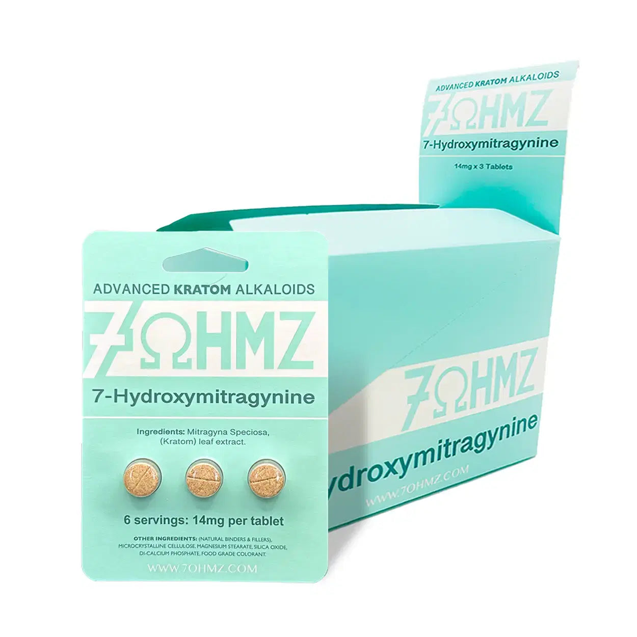 7OHMZ KRATOM EXTRACT CAPSULES 14MG/PC 3PC/PK
