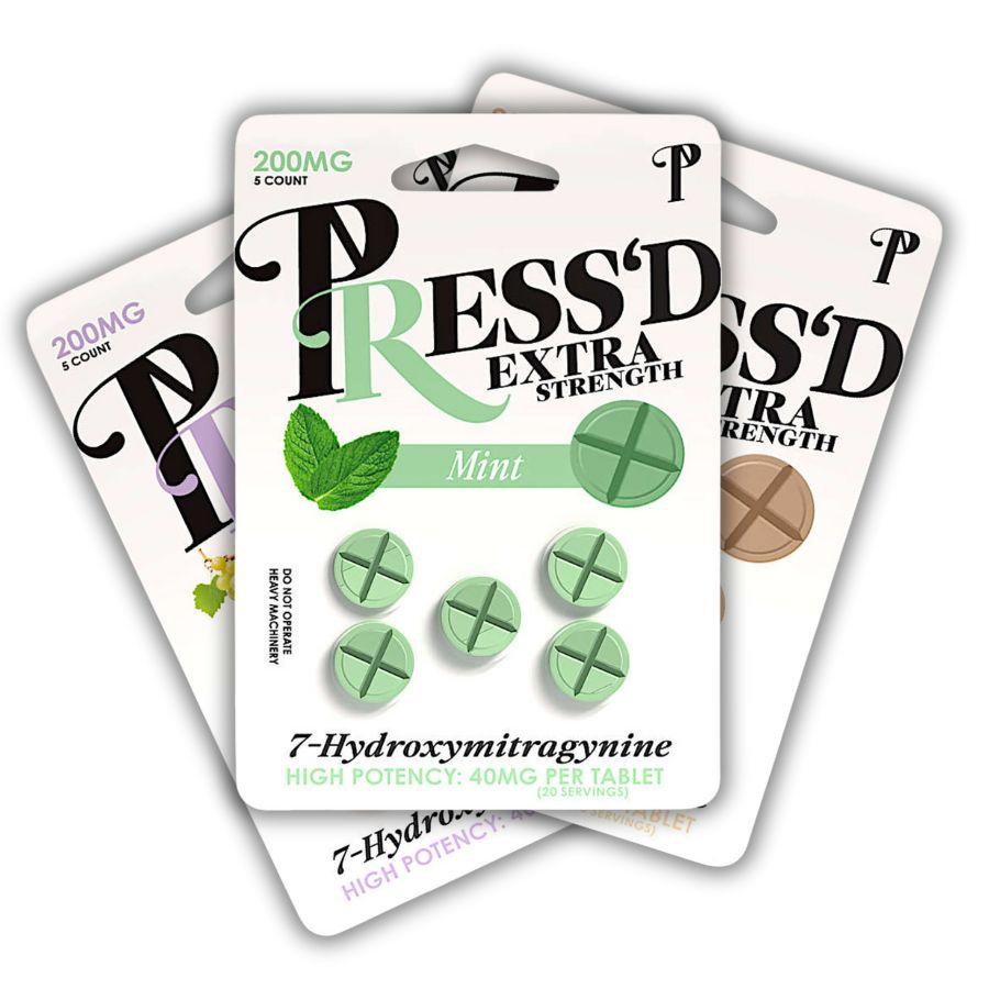 PRESS'D EXTRA STRENGTH 7-HYDROXYMITRAGYNINE 40MG 5CT/SHEET