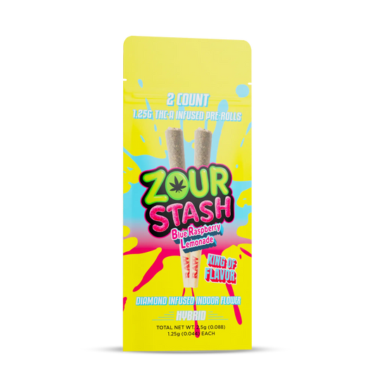 Zour Stash Diamond Infused Prerolls 1.25G 2Ct/Pk