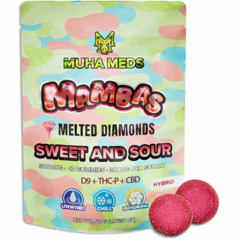 MUHA MEDS MAMBAS MELTED DIAMONDS GUMMIES 3000MG 10CT/PK