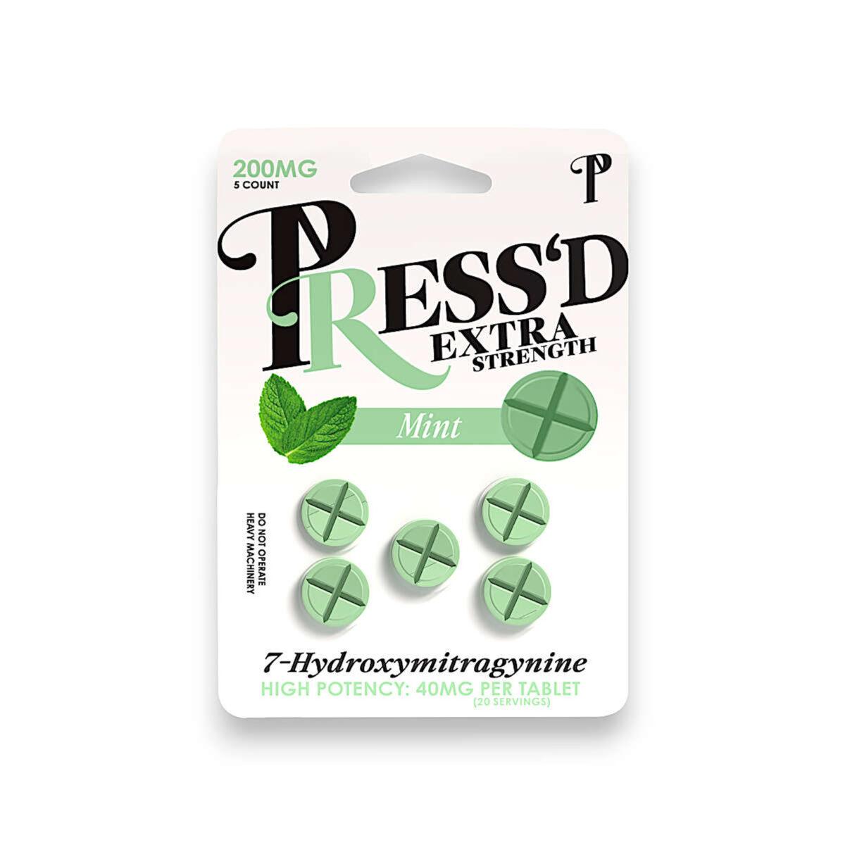 PRESS'D EXTRA STRENGTH 7-HYDROXYMITRAGYNINE 40MG 5CT/SHEET