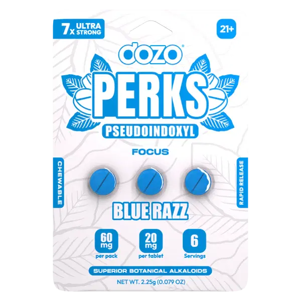 DOZO PERKS 7-HYDROXYMITRAGYNINE PSEUDOINDOXYL 20MG 3CT/PK