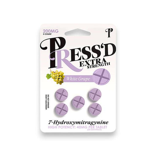 PRESS'D EXTRA STRENGTH 7-HYDROXYMITRAGYNINE 40MG 5CT/SHEET