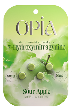 OPIA 7-HYDRODROXYMITRAGYNINE CHEWABLE TABLETS 80MG 4CT