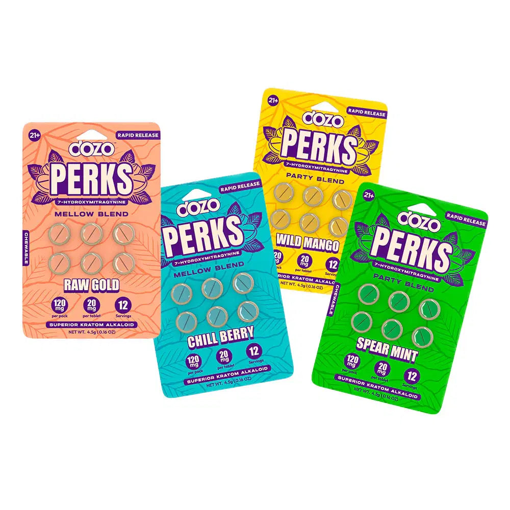 Dozo Perks 7-Hydroxymitragynine 20Mg 6Ct/ Pack