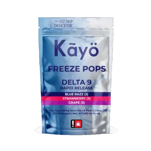 The Hemp Doctor D9 Kayo Freeze Pops 25Mg 9Ct/Pk - Br + Sb + G