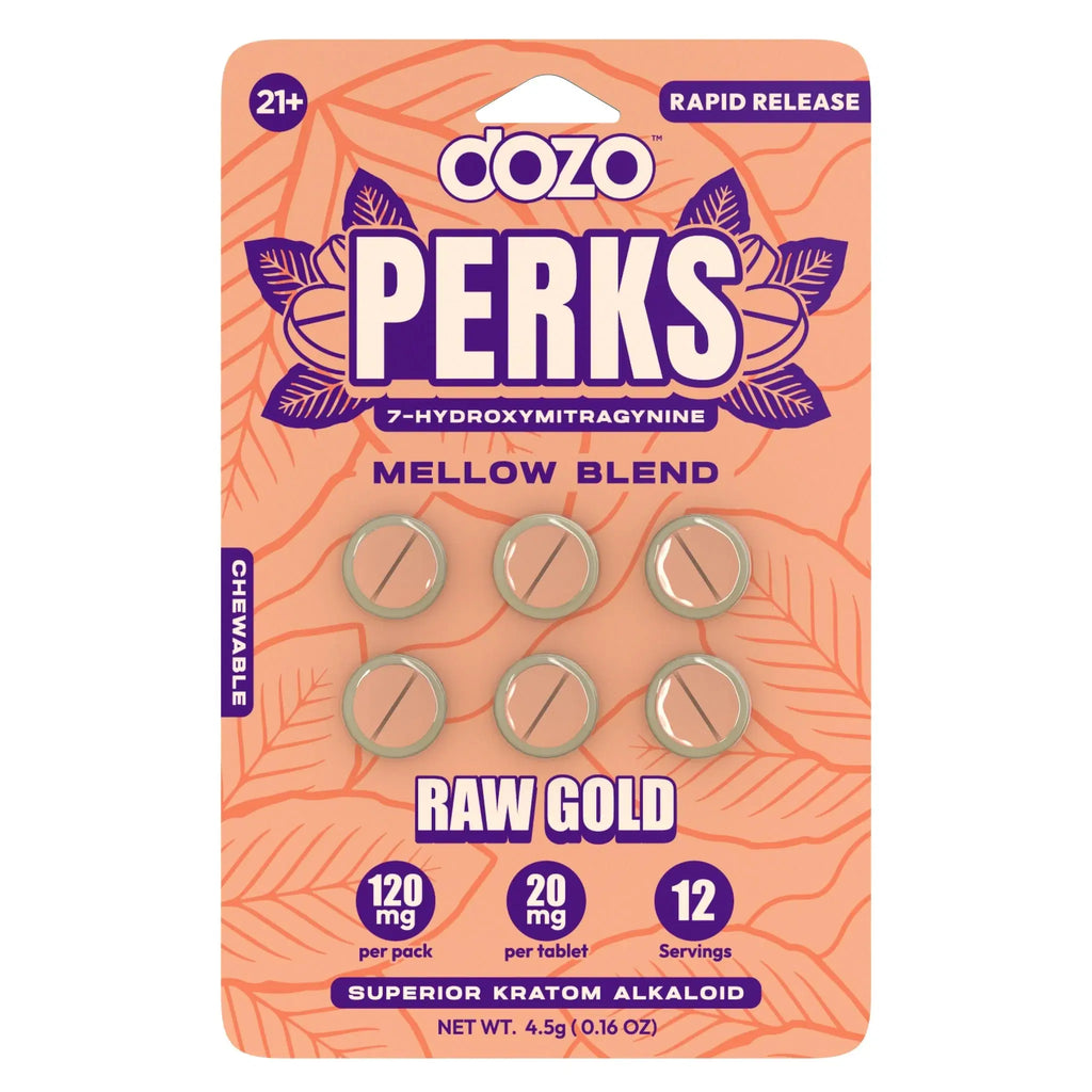 Dozo Perks 7-Hydroxymitragynine 20Mg 6Ct/ Pack