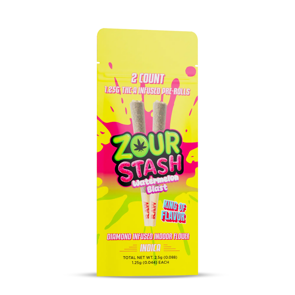 Zour Stash Diamond Infused Prerolls 1.25G 2Ct/Pk