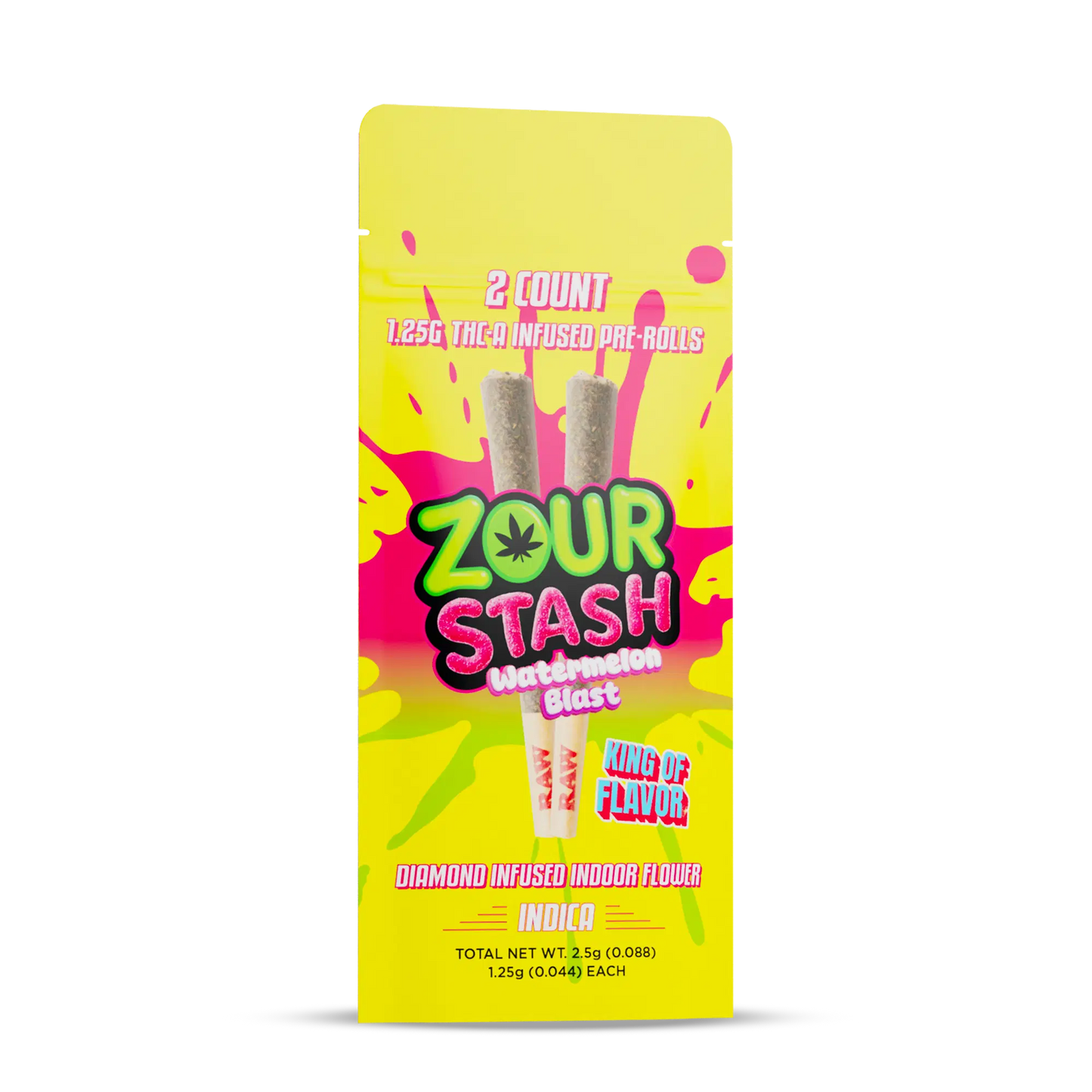Zour Stash Diamond Infused Prerolls 1.25G 2Ct/Pk