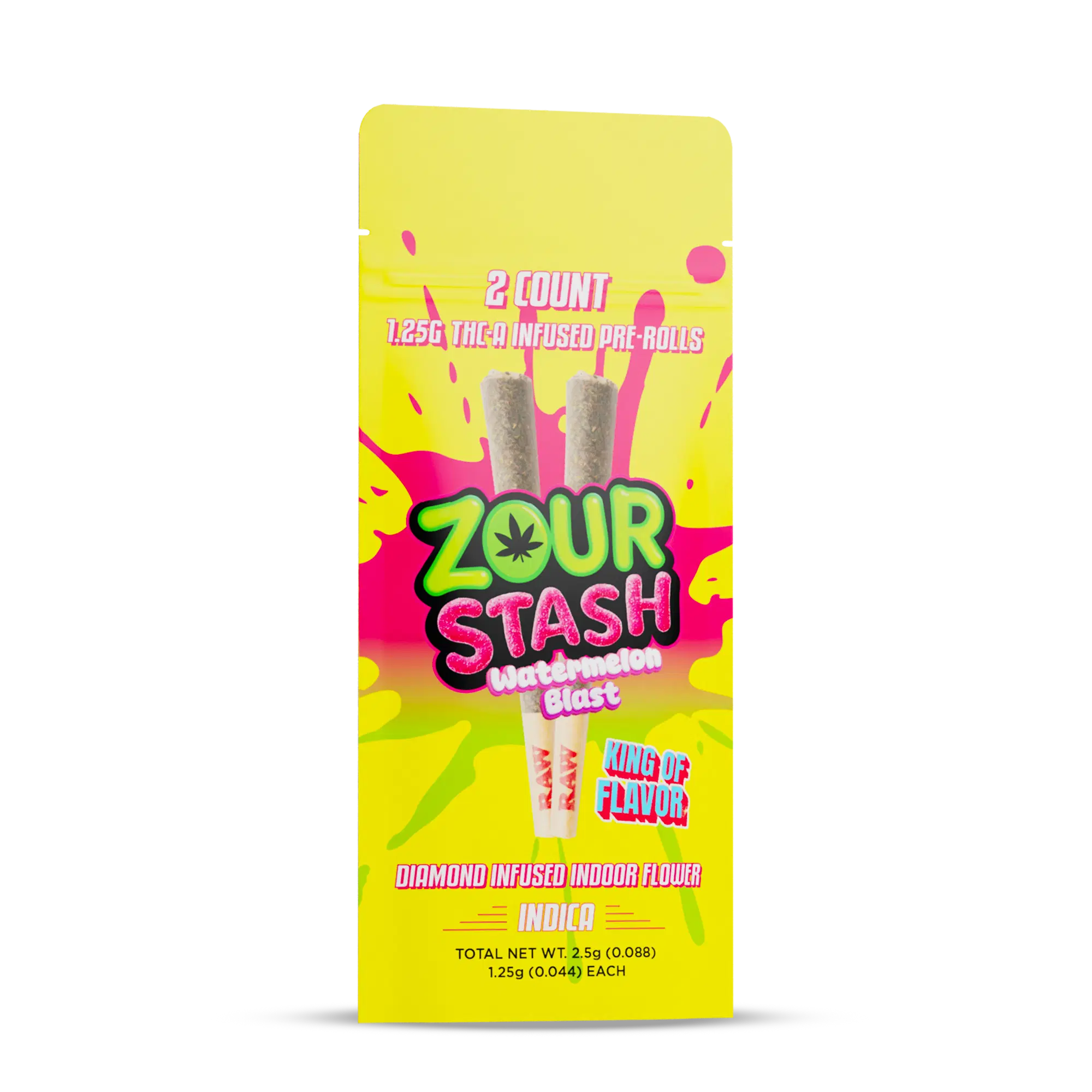 Zour Stash Diamond Infused Prerolls 1.25G 2Ct/Pk