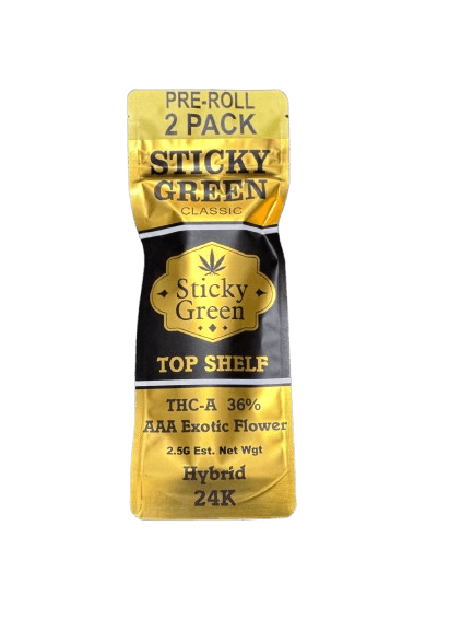 STICKY GREEN TOP SELF THCA PREROLLS 2.5G 2PK