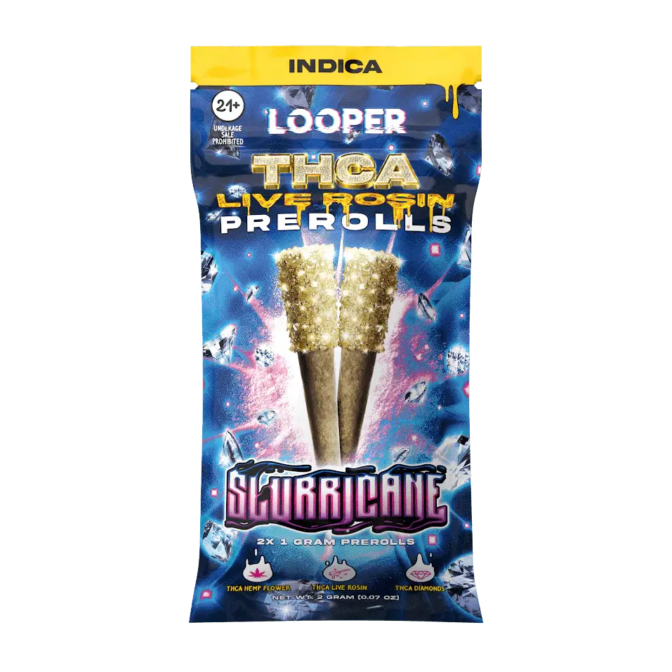 LOOPER THCA LIVE ROSIN DIAMONDS PREROLLS 1G 2 Pack
