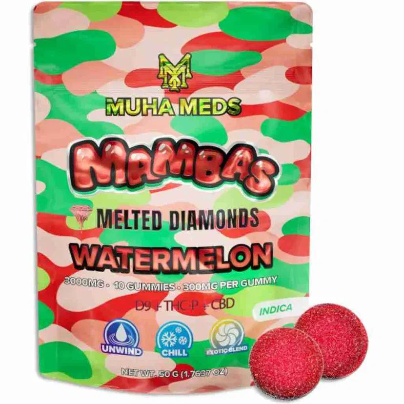 MUHA MEDS MAMBAS MELTED DIAMONDS GUMMIES 3000MG 10CT/PK