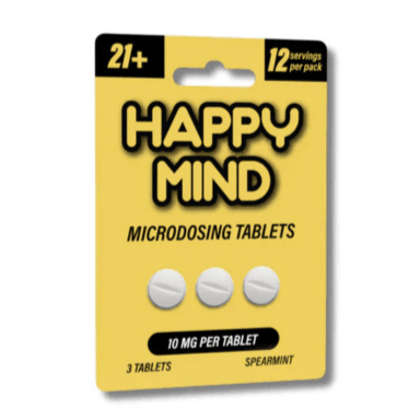 Happy Mind Microdosing Mushroom Tablets 10Mg/Tab 3Ct/Pk