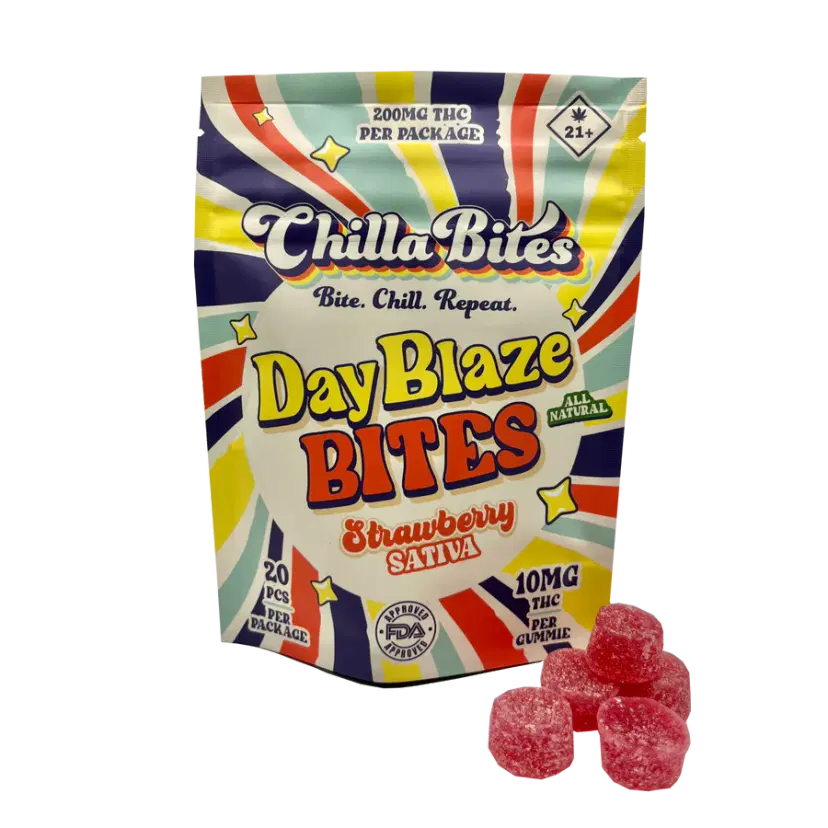 CHILLA BITES DAY BLAZE THC GUMMY 10MG 20PC
