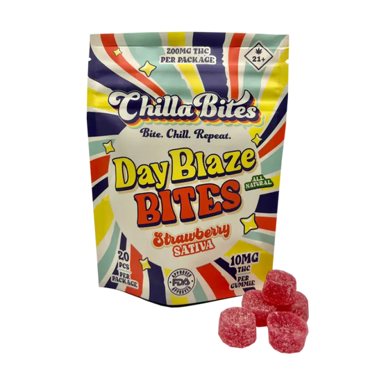 CHILLA BITES DAY BLAZE THC GUMMY 10MG 20PC