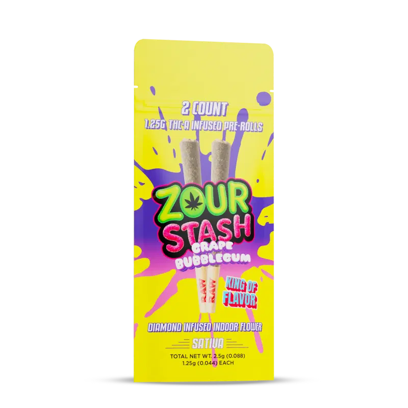 Zour Stash Diamond Infused Prerolls 1.25G 2Ct/Pk