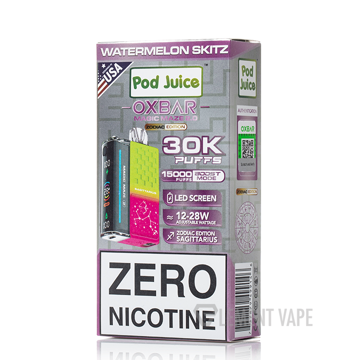 OXBAR X POD JUICE MAGIC MAZE 2.0 30K 0% ZERO NICOTINE DISPOSABLE