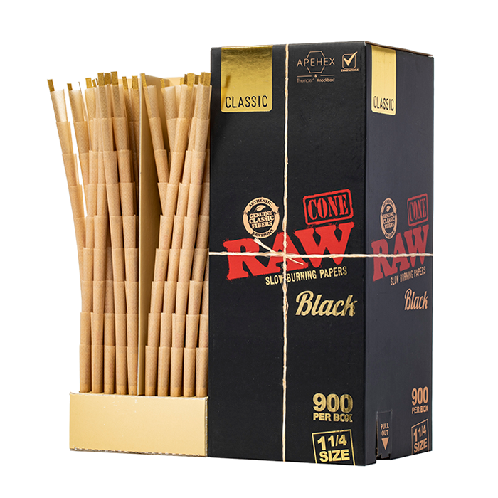 RAW Classic Black Pre-Rolled Cones $73.99