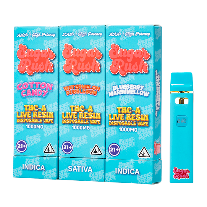 Sugar Rush THC-A Live Resin Disposable 1G $14.99